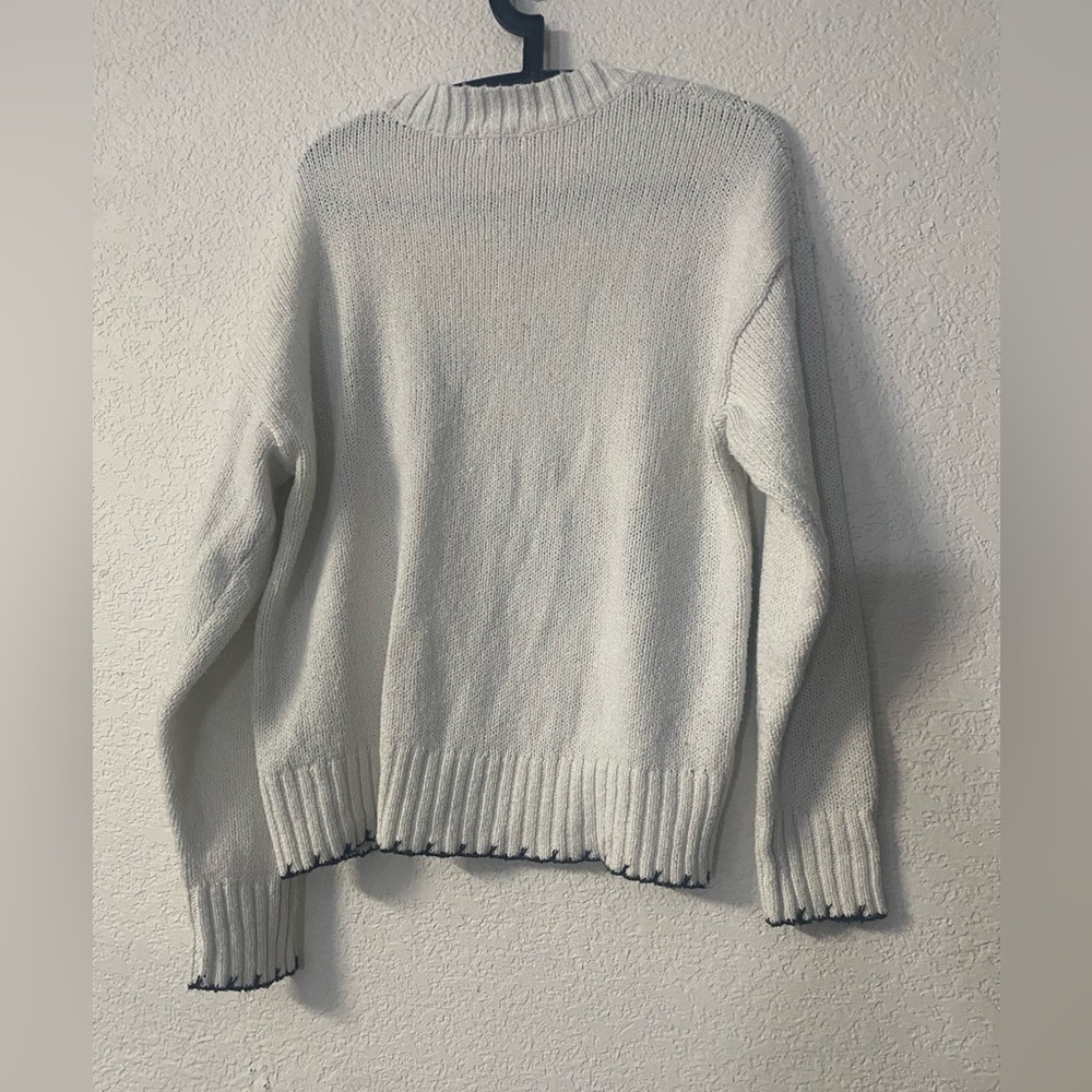 Women's Cozy White and Black cable knit sweater in size S - Picture 5 of 10